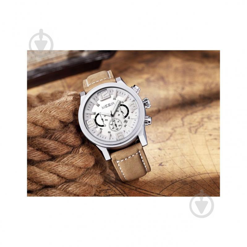 Часы Megir Silver White Brown MG3010 (ML3010GBN-7) - фото 7