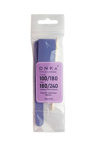 Маникюрный набор одноразовый DNKa Manicure Set manicure file/buff/orange stick