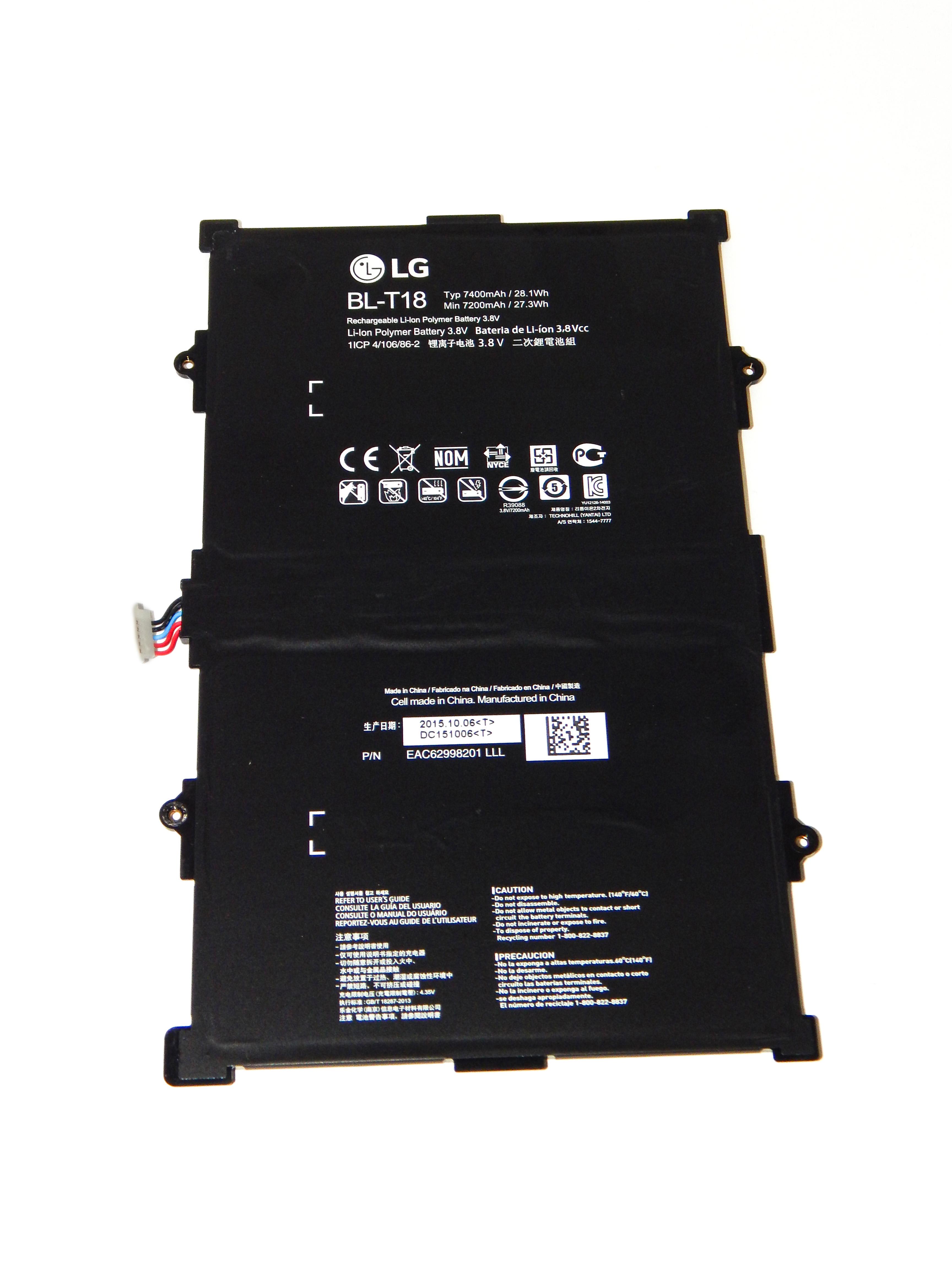 Акумулятор для LG G Pad II 10,1 G Pad X 10,1 BL-T18 7400 mAh 28,1Wh