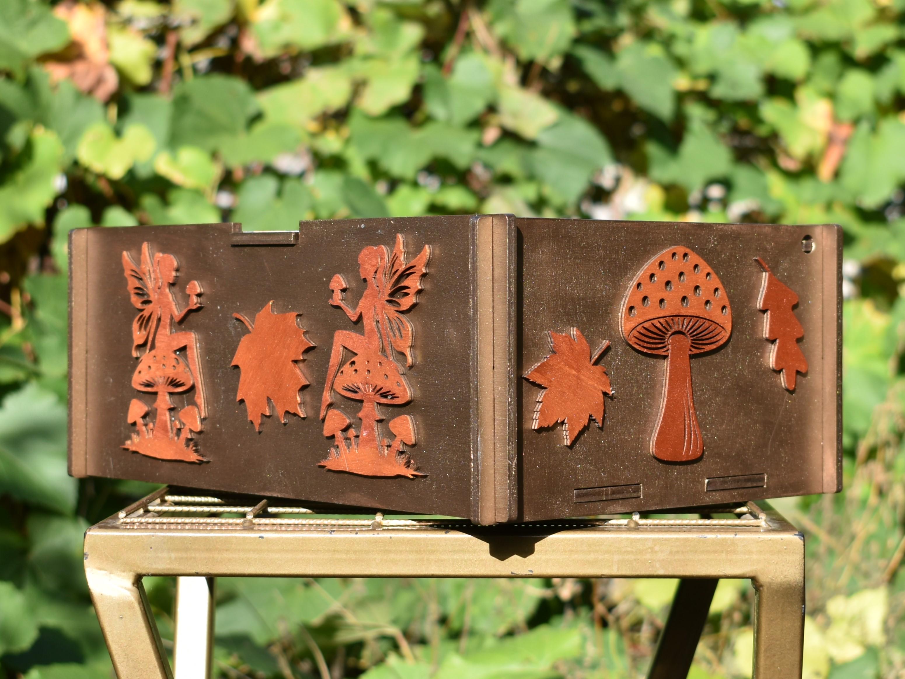 Подарочная коробка Лесная фея 3D из фанеры 20х30х12 см (21683079) - фото 7 Подарочная коробка Лесная фея 3D из фанеры 20х30х12 см (21683079) - фото 7