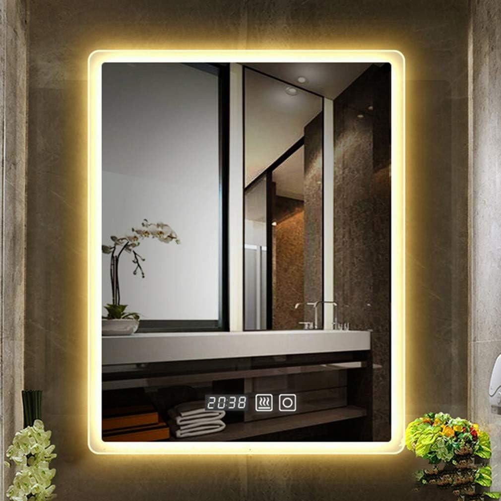 Зеркало Dim Dzerkal NUGA с LED-подсветкой/сенсорным управлением/подогревом/часами/температурой/датой 50х70 см (11230)