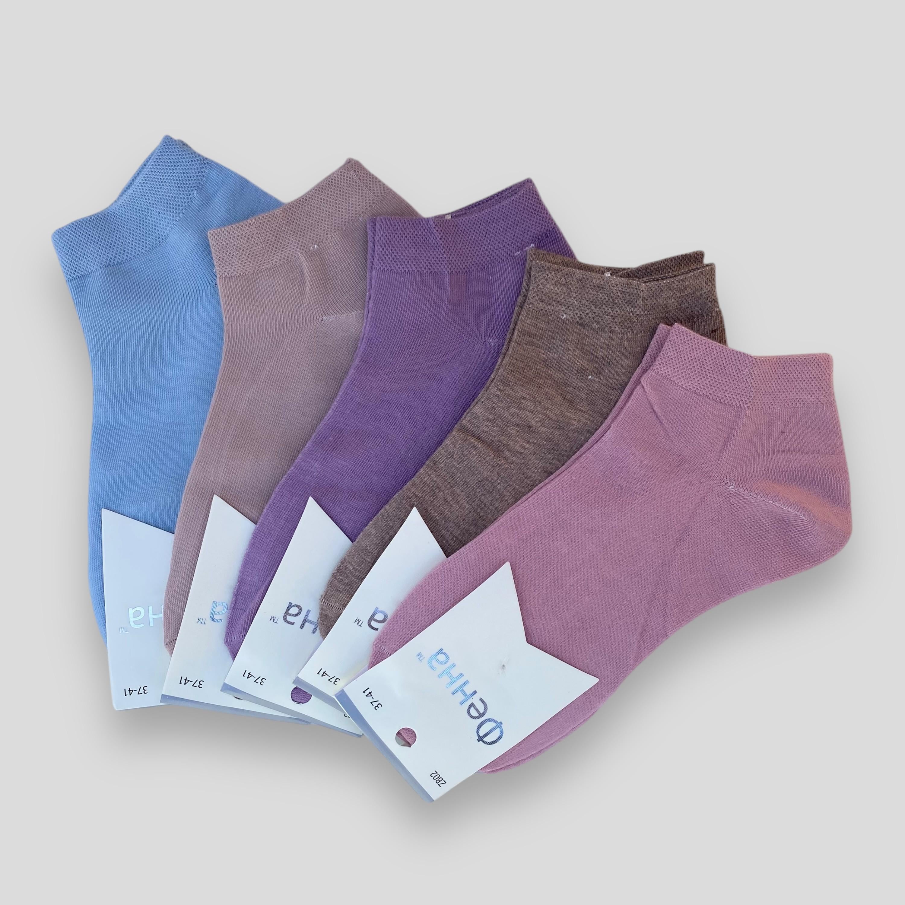 Носки ФЕННА короткие женские хлопковые 5 пар р. 37-41 (JZB02-13I)