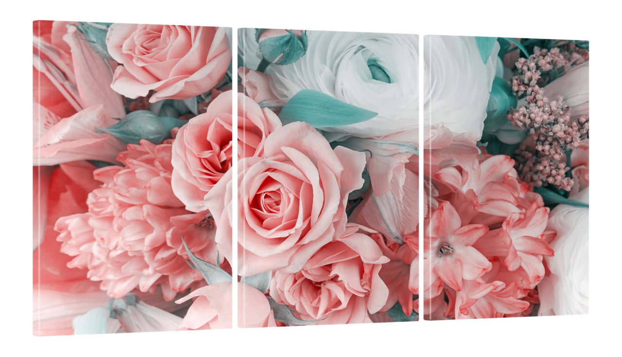 Картина модульная на холсте DK Нежные розы 100x180 см (MK30252 X)