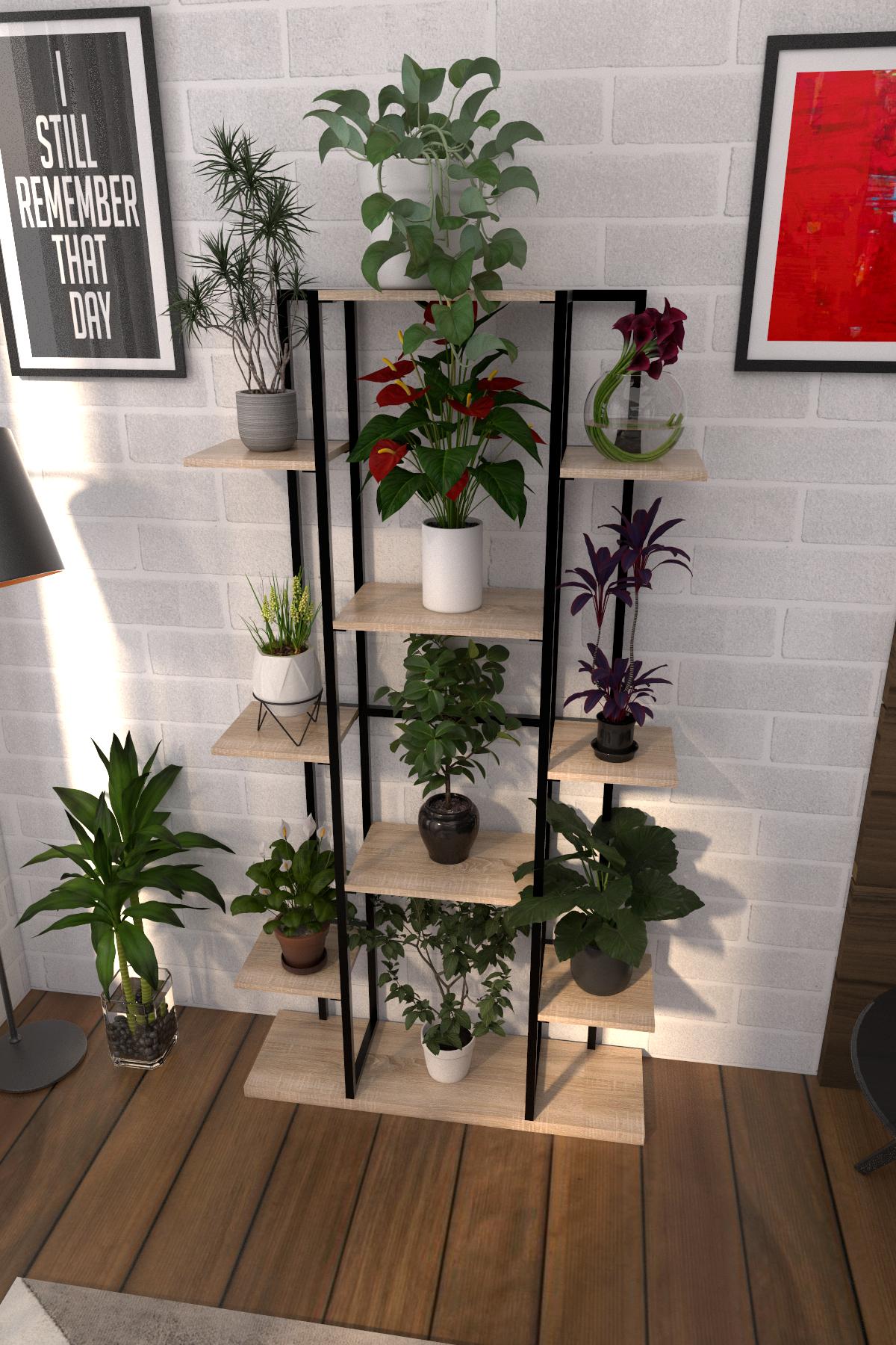 Подставка под цветы EcoLoft Лофт Сафлора DSP-1182 Дуб сонома (25715364)