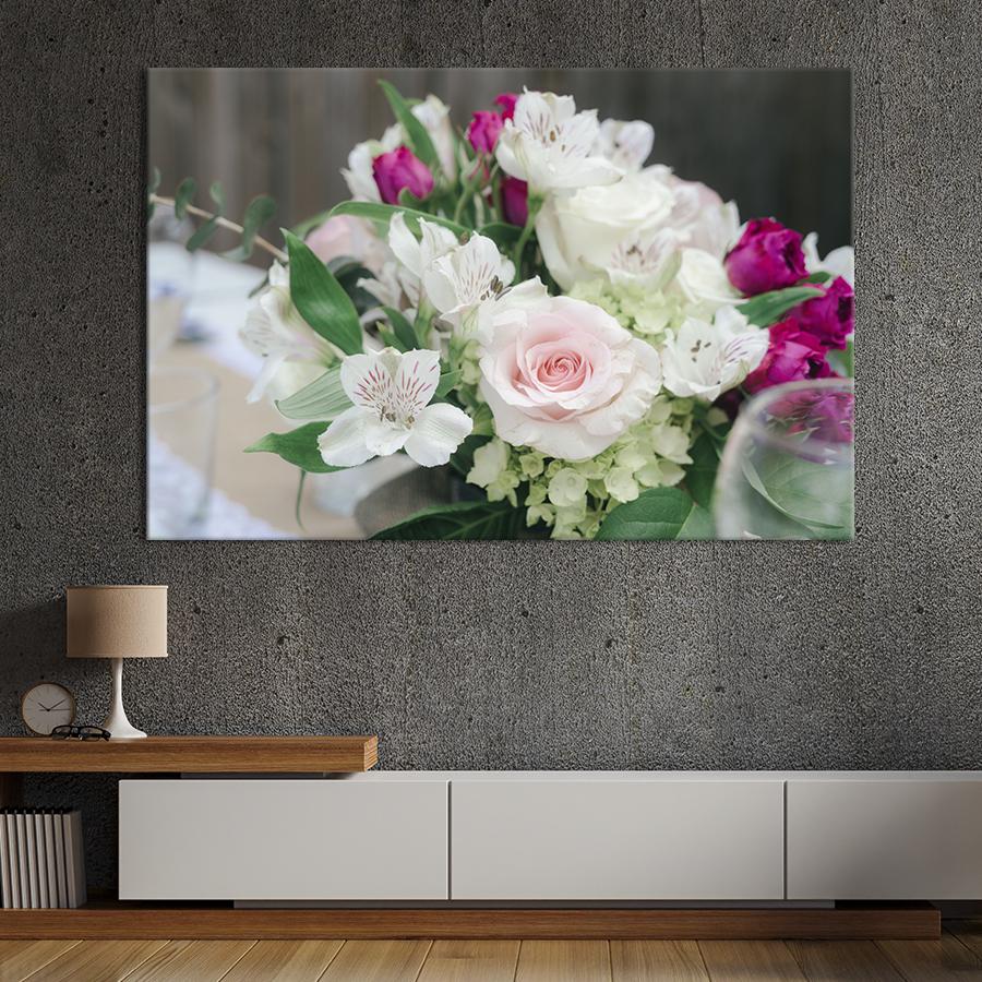 Картина на холсте Букет цветов с розами 51x34 см (942-1)