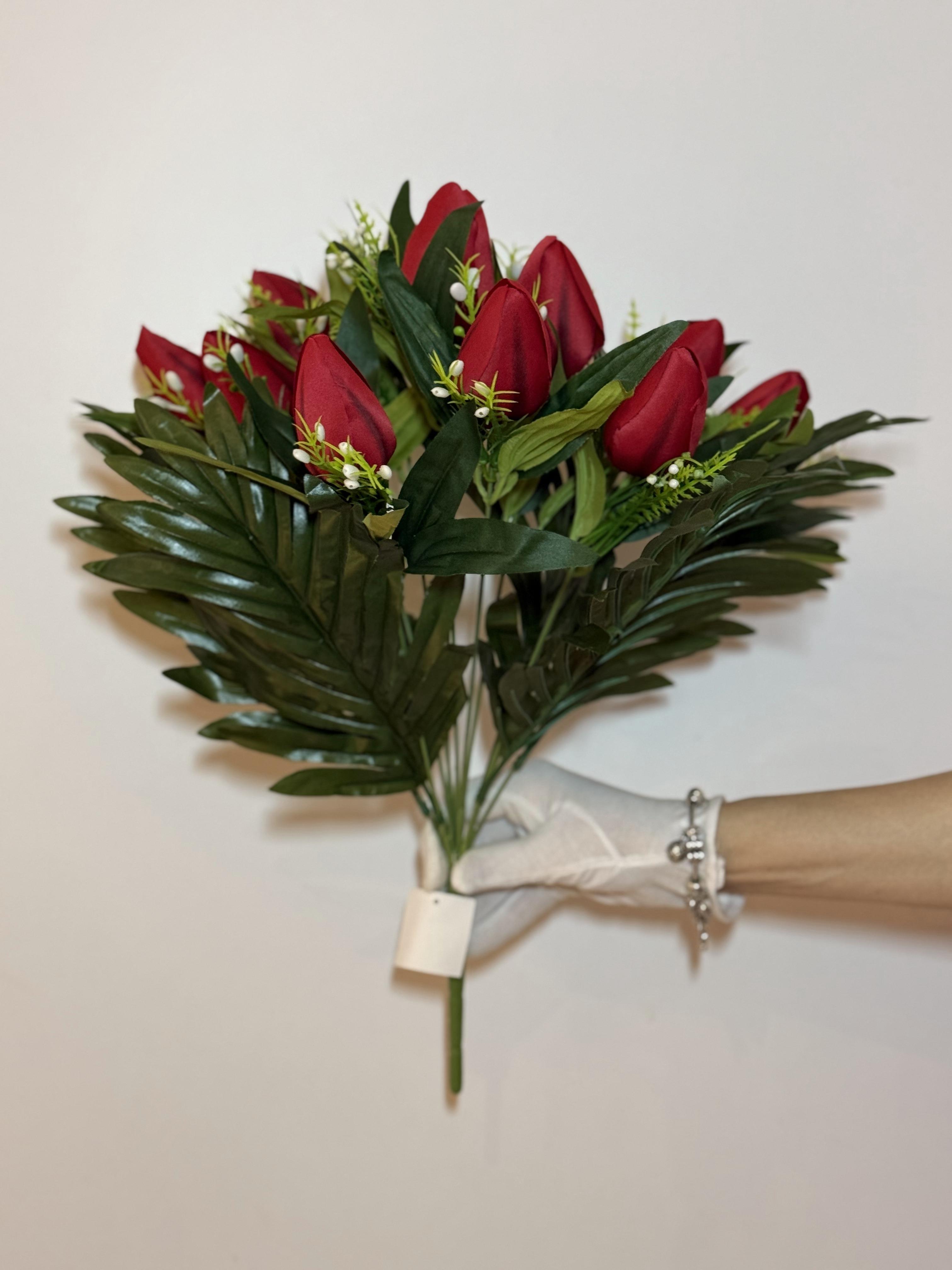 Искусственный букет тюльпанов 12 голов 47 см - фото 5 Искусственный букет тюльпанов 12 голов 47 см - фото 5