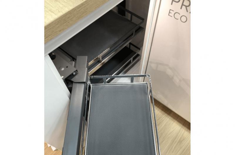 Карго для кухни универсальное GTV CORNER MovixPro с доводчиком плоский прут 450 мм Хром (KO-UMC450-01) - фото 3