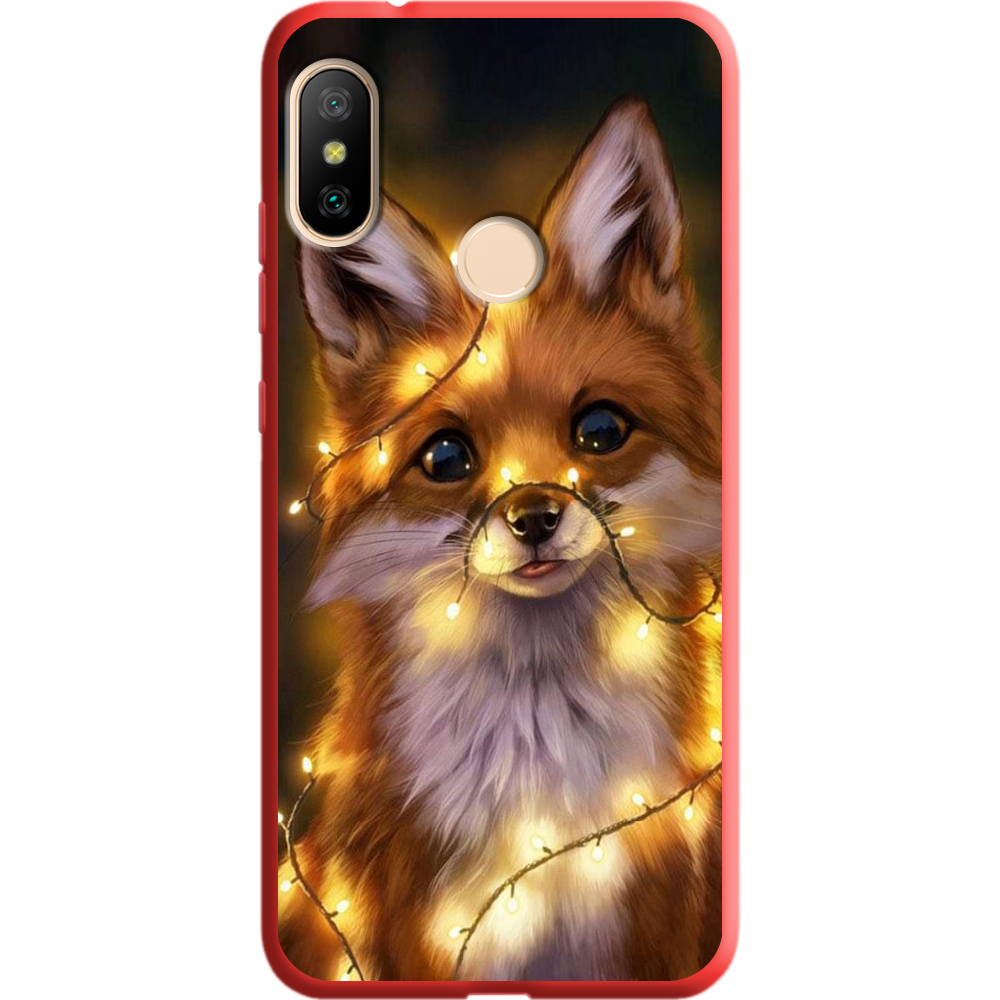 Чохол BoxFace Xiaomi Mi A2 Lite Різдвяна Лисичка Червоний силікон  (34892-up2399-36145)