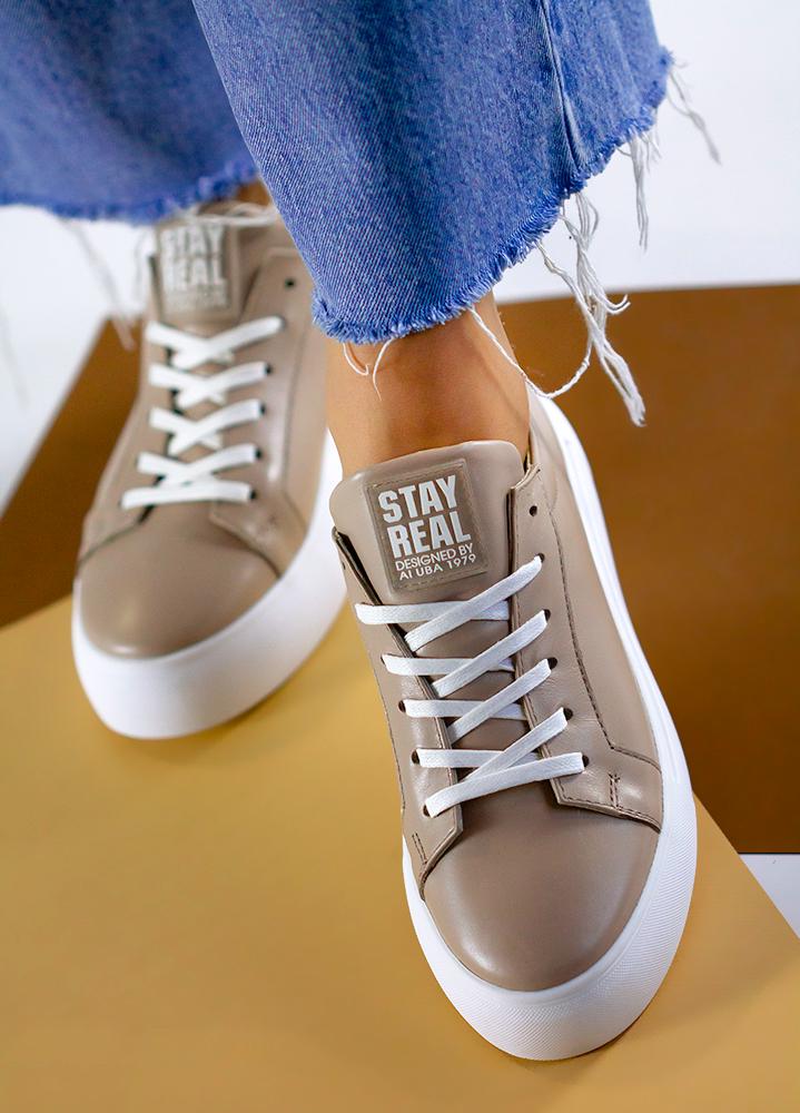 Кеды STAY 2 REAL кожаные 7955-28 р. 36 Мокко (7955-28)