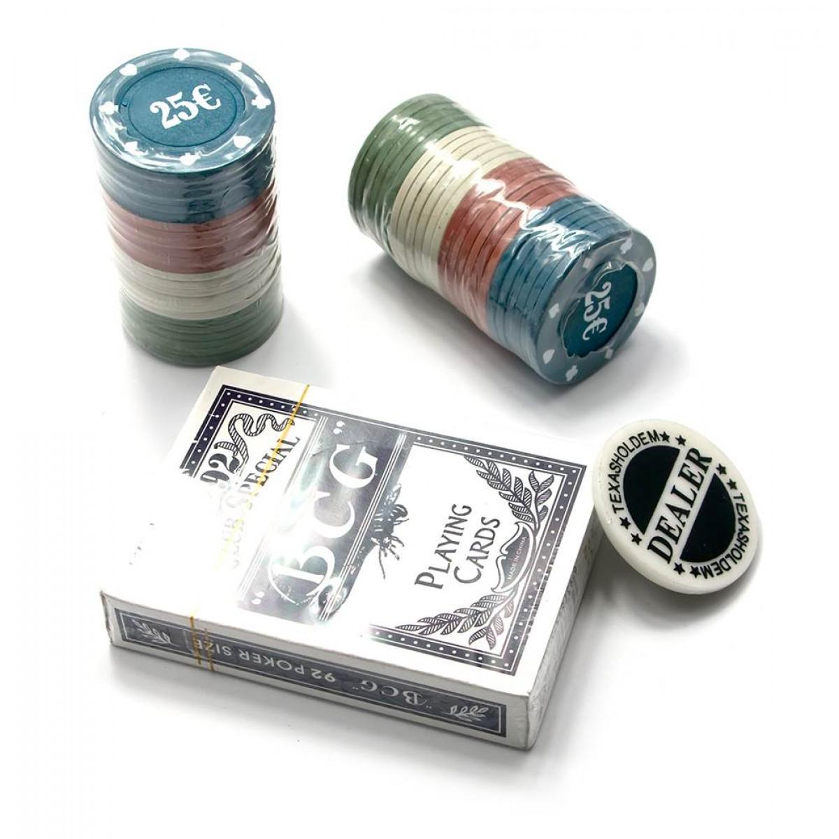 Набор для покера Darshan 48 фишек/одна колода карт в упаковке (25180)