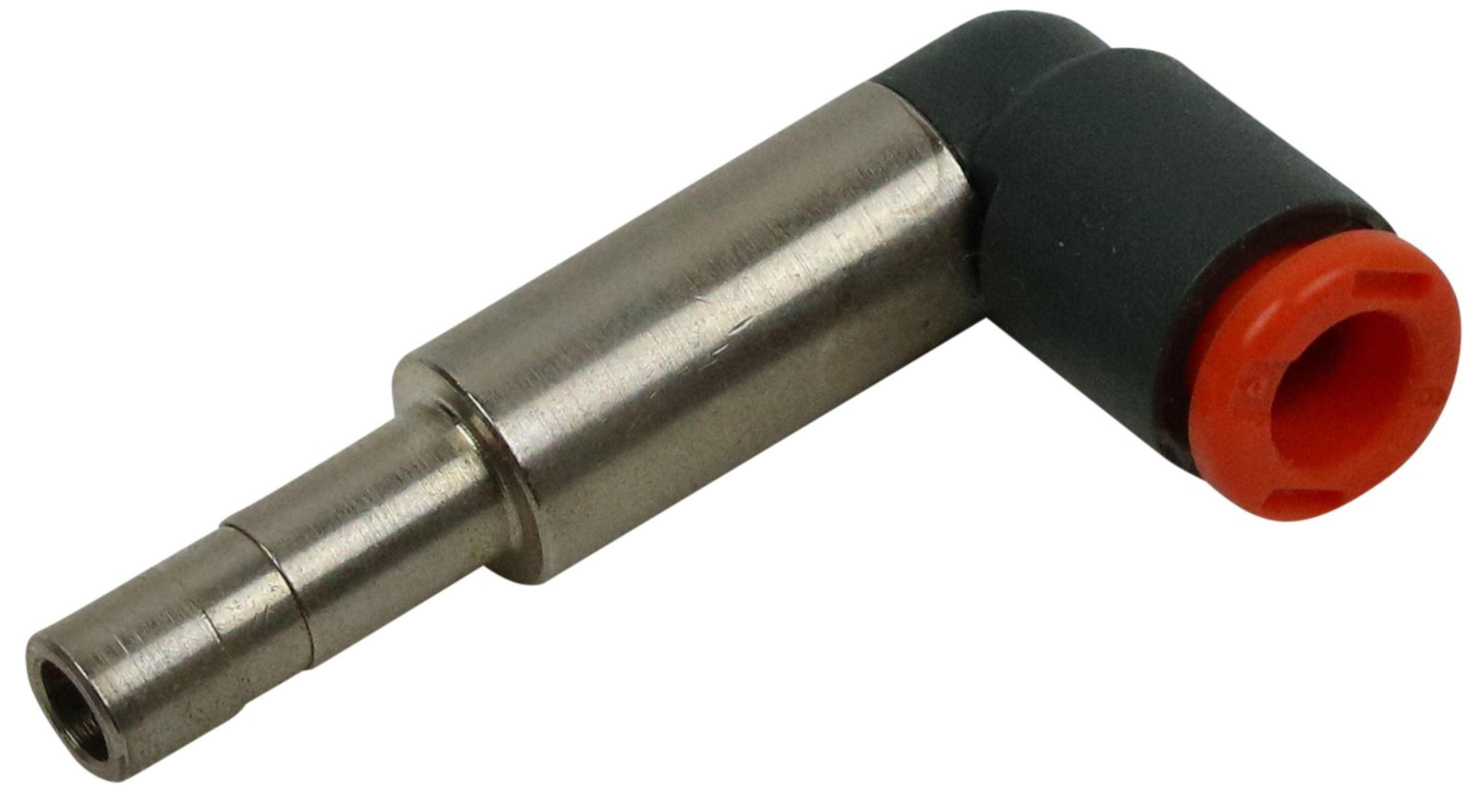 Фитинг пневматический быстросъемный угловой переход 90° push-in под трубку Ø 10 мм (PF21301010) Фитинг пневматический быстросъемный угловой переход 90° push-in под трубку Ø 10 мм (PF21301010)