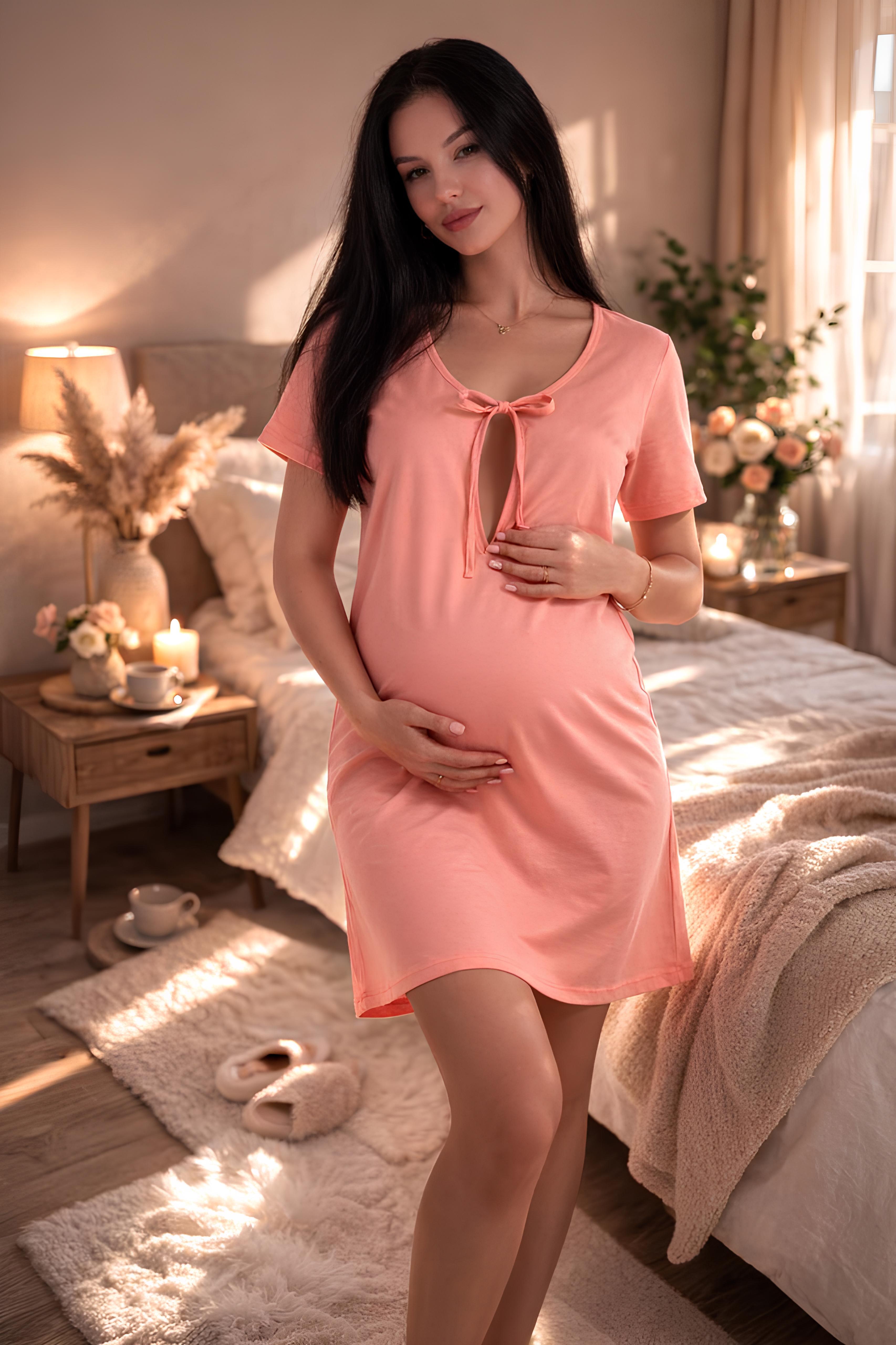 Ночная рубашка для кормящих мам Tiana Капелька р. 56/58 4XL/5XL Оранжевый (2363157622)