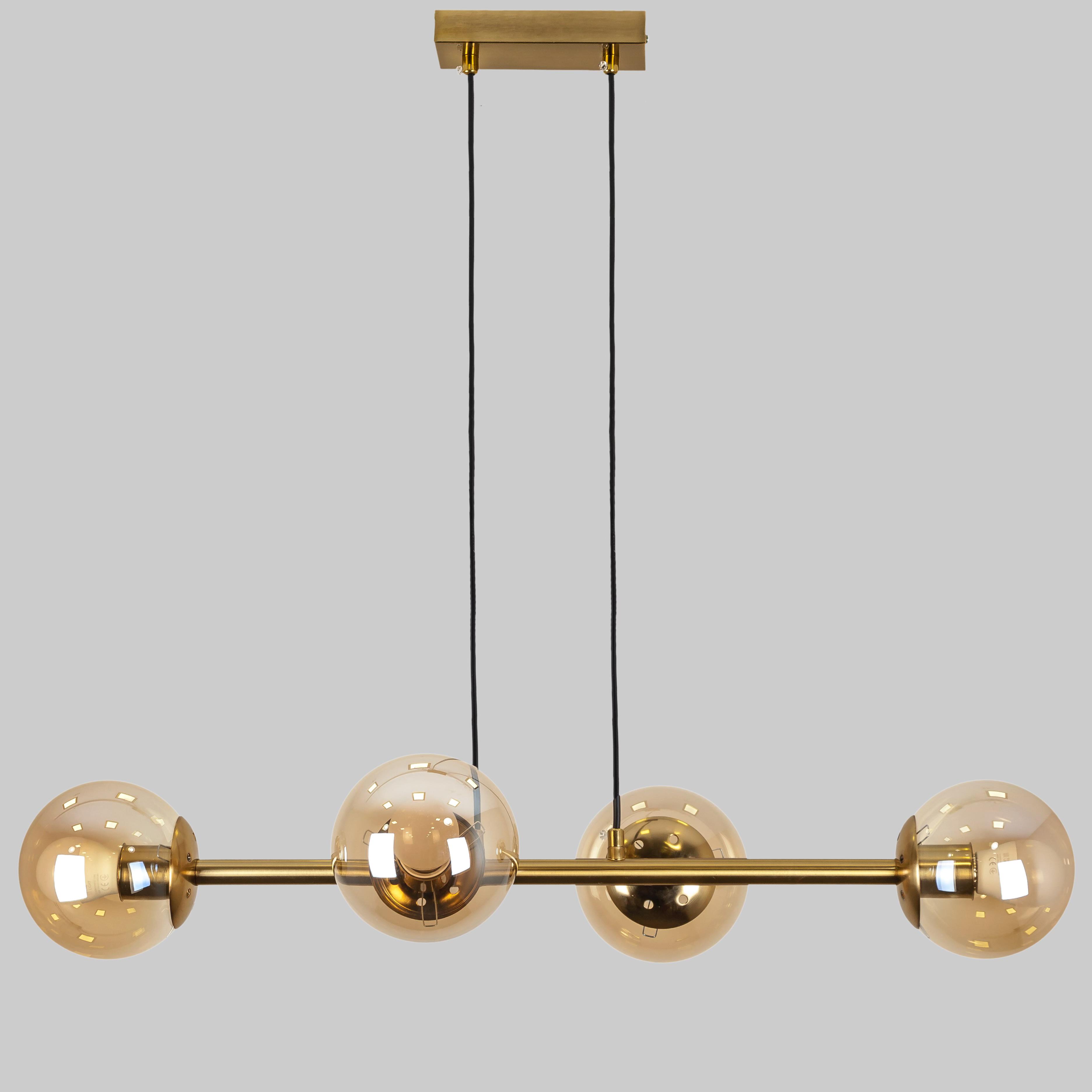 Люстра подвесная современная Modern Luxe (52-9909-4 BRZ+BR) Люстра подвесная современная Modern Luxe (52-9909-4 BRZ+BR)