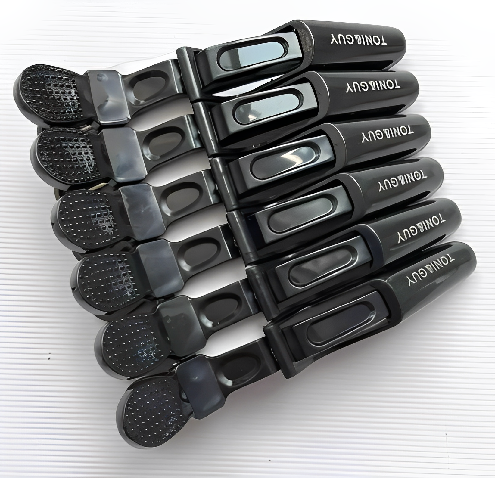 Зажимы для волос Tony/Guy с фиксатором 6 шт. Черный Зажимы для волос Tony/Guy с фиксатором 6 шт. Черный