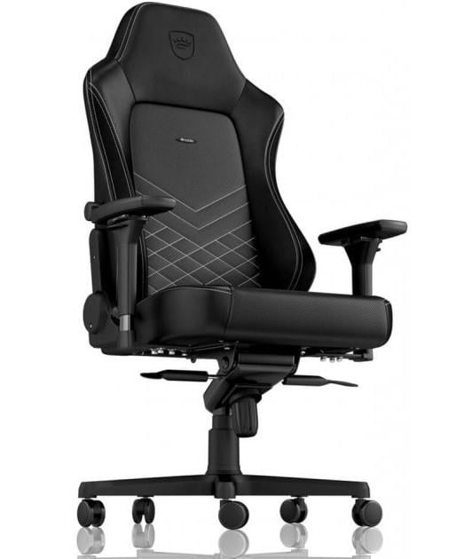 Крісло для геймерів Noblechairs Hero Black/Platinum White (10307348)