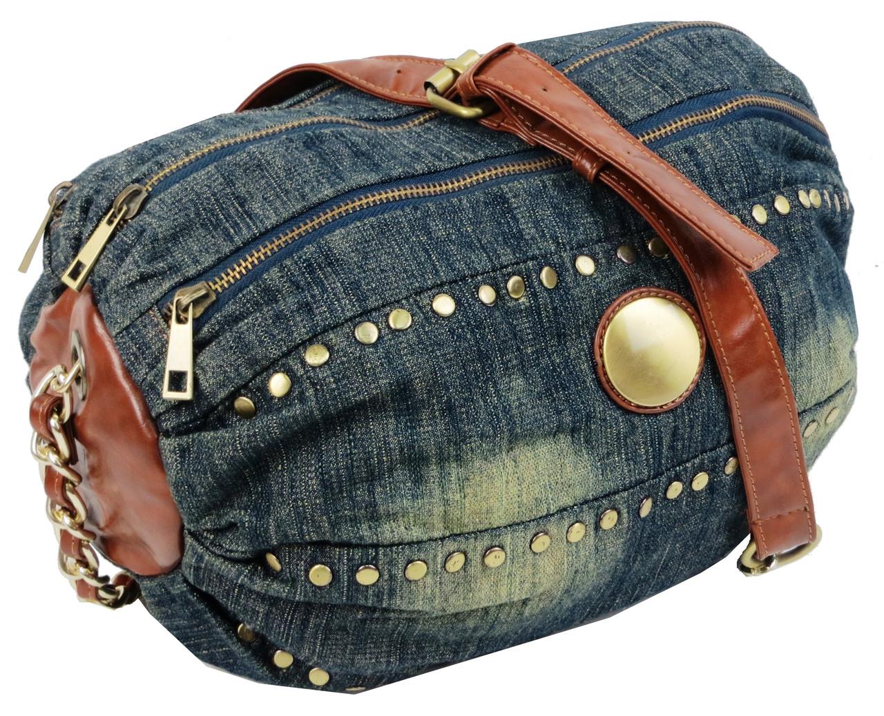 Сумка женская джинсовая Miss SixtyJeans8052 цилиндрическая Синий Сумка женская джинсовая Miss SixtyJeans8052 цилиндрическая Синий