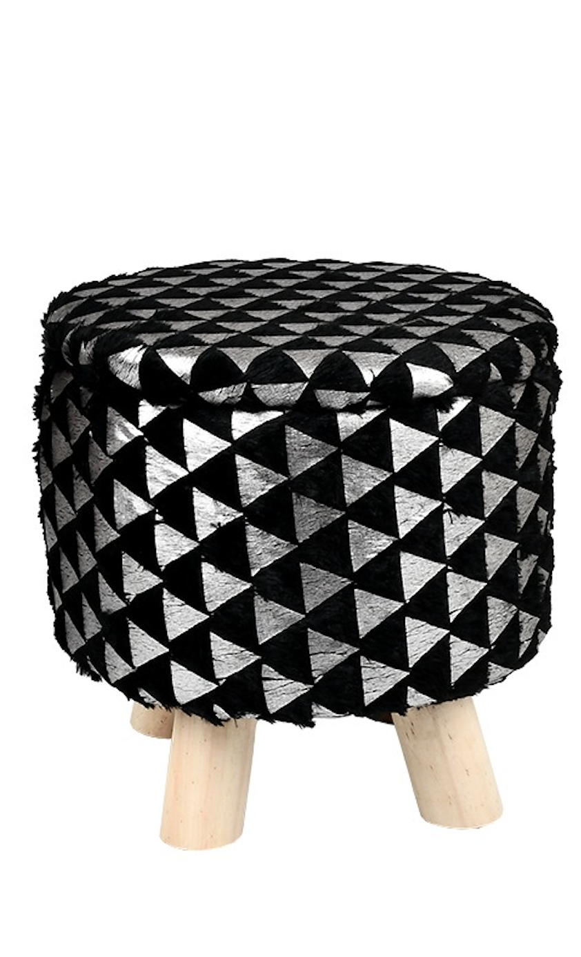 Пуф хранения вещей R33440-2 Fluffy 28х30 см Черный Пуф хранения вещей R33440-2 Fluffy 28х30 см Черный