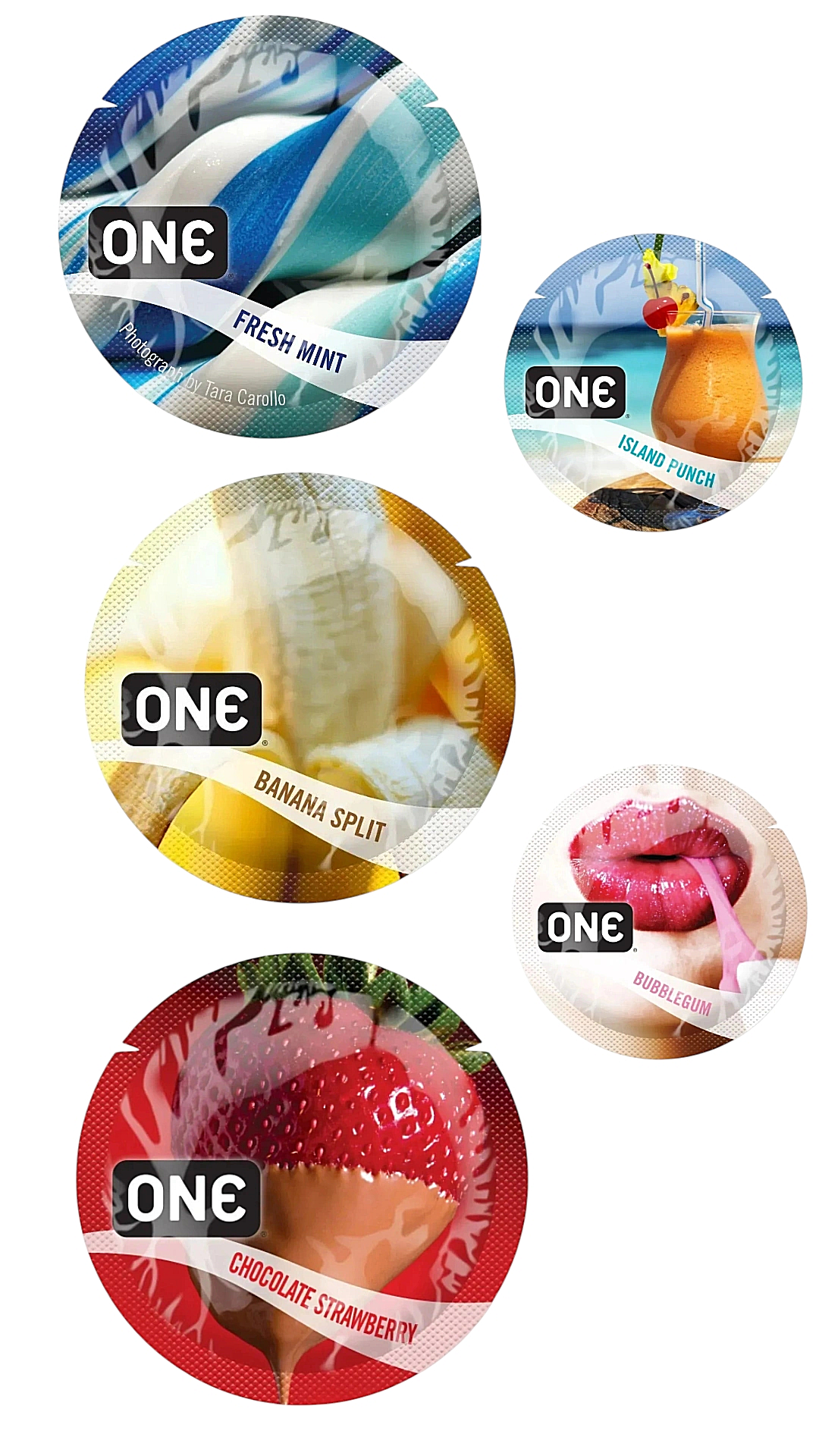 Презервативы ONE FlavorWaves латексные набор разных вкусов 5 шт. (ONE410523)