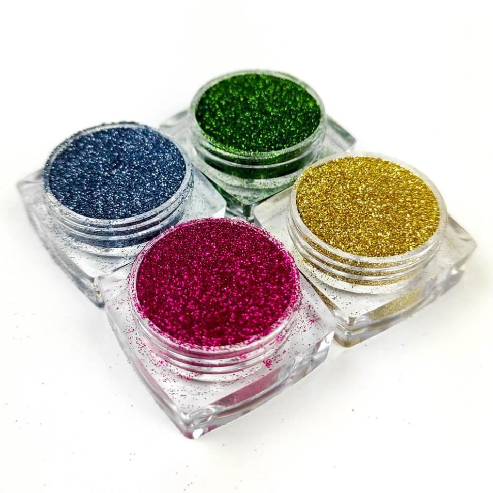 Набір гліттера для біо-тату №2 Базовий 4 шт. Різнокольоровий (glitter-set-4x-2)