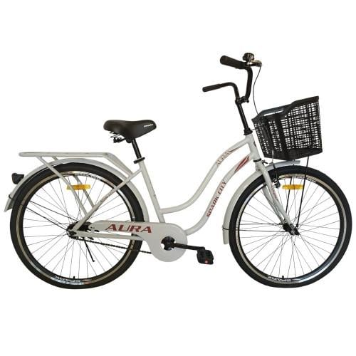Велосипед Spark CITY AURA колеса 26" стальная рама 17" с корзиной Холодно-серый (000240007)