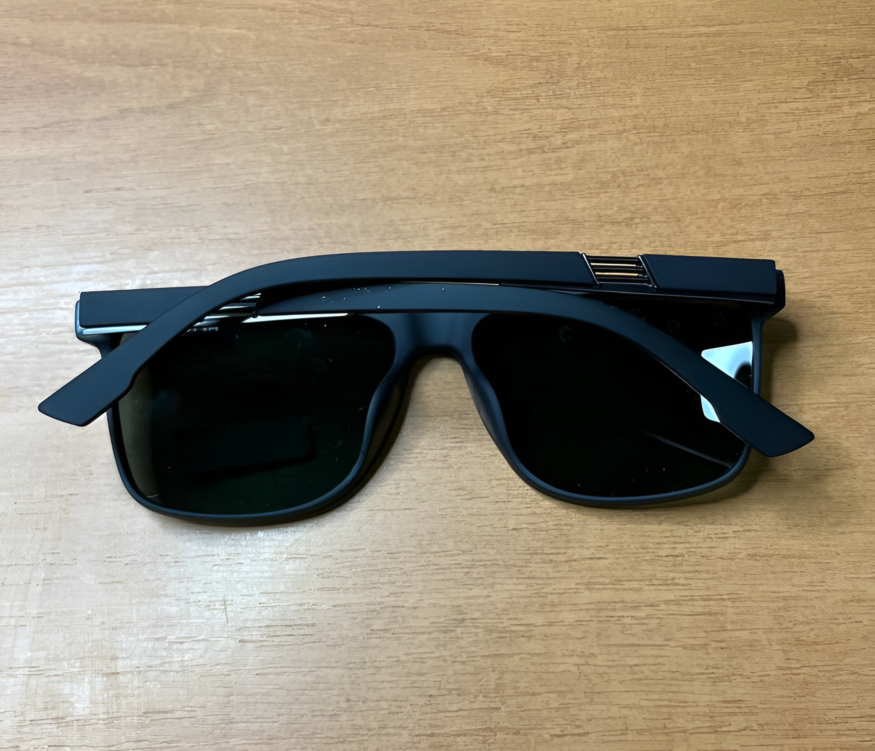 Сонцезахисні окуляри чоловічі Polaroid UV400 поляризаційні квадратні Чорний/G15 Зелений (ccdb0164) - фото 8