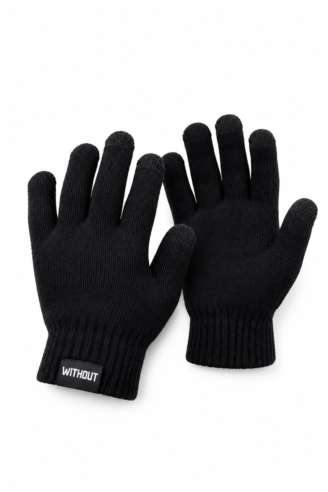 Рукавиці дитячі теплі сенсорні Without Touch Logo Black (8056698)