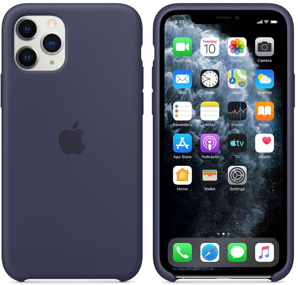 Чохол оригінальний силіконовий Silicone Case MWYW2ZM/A для Apple Iphone 11 Pro Max (6.5") Midnight Blue - фото 10