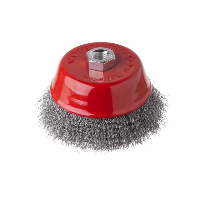 Щітка чашкова Intertool 125 мм для КШМ М14 кручений дріт (BT-1125)