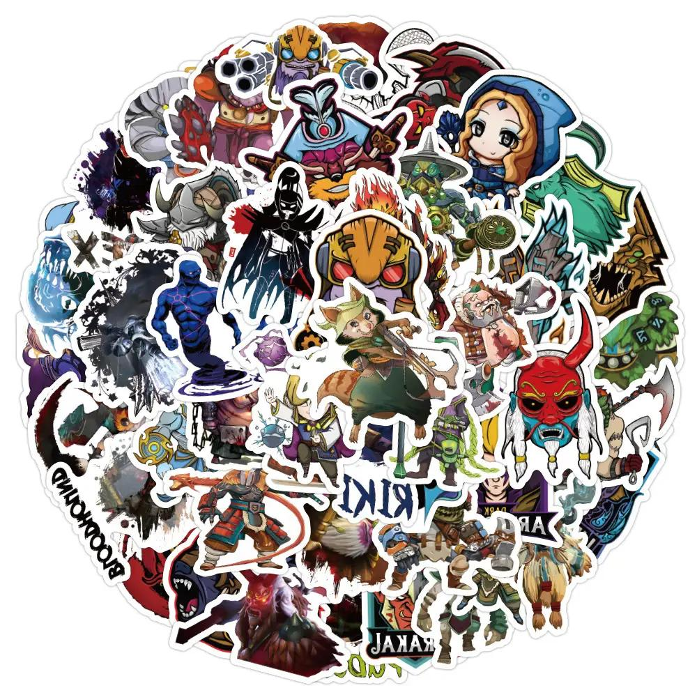 Набор наклеек Dota 2/Варкрафт для гаджета/телефона/авто 50 шт. (10123)