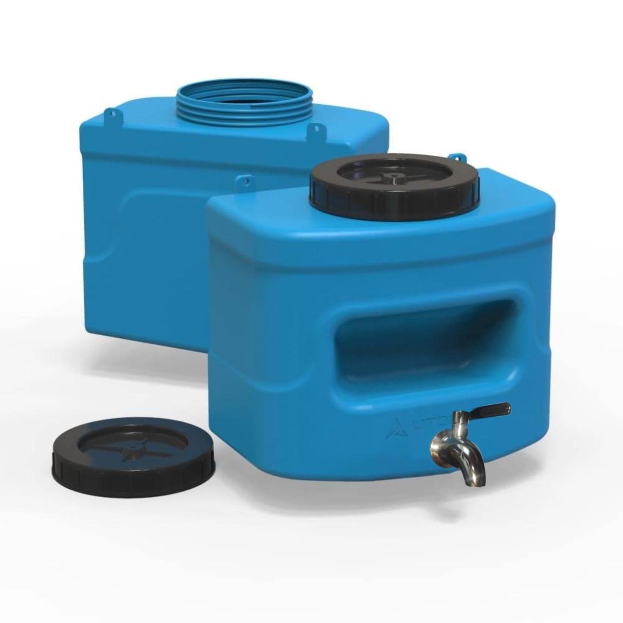 Умывальник Litolan с нержавеющим краном AISI 304 и мыльницей 10 л Синий - фото 2