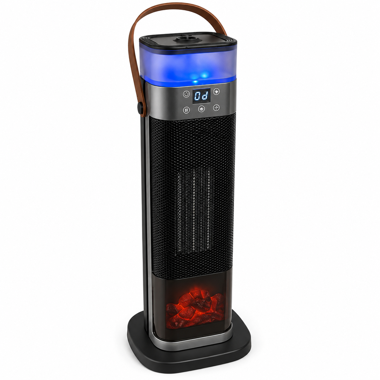 Керамический тепловентилятор с увлажнителем HQN218-28QD 1500 Вт 3в1 LED-дисплей/сенсорное управление/таймер (VEN-1366)