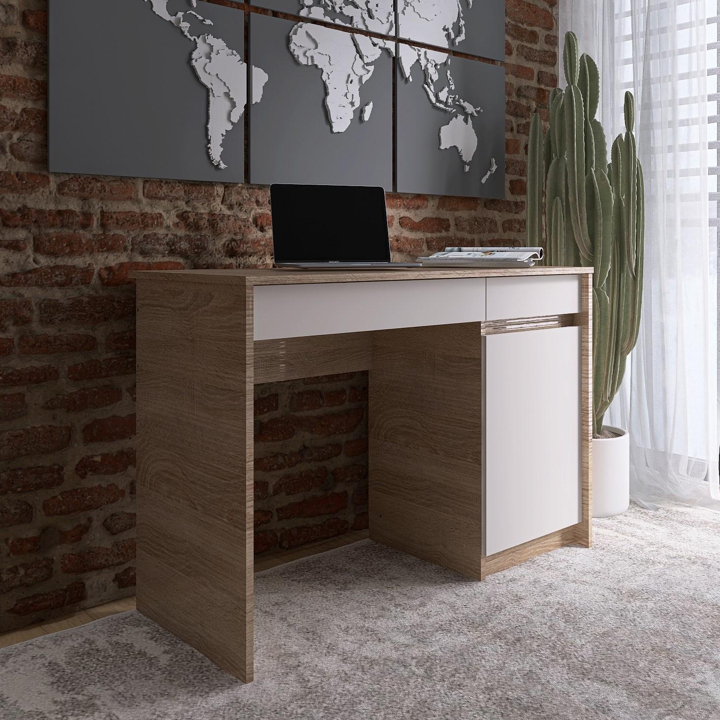 Компьютерный стол Everest Сити 1100 тумба правая 1101х501х766 мм Сонома/Белый (11425) - фото 4