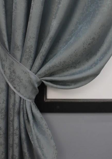 Комплект коротких штор жаккард 1,3х1,7 м 2 шт. Графитовый (1015ш) - фото 5 Комплект коротких штор жаккард 1,3х1,7 м 2 шт. Графитовый (1015ш) - фото 5