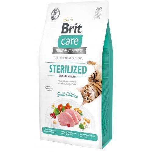 Корм беззерновой Brit Care Cat GF Sterilized Urinary Health для стерилизованных кошек с курицей 7 кг