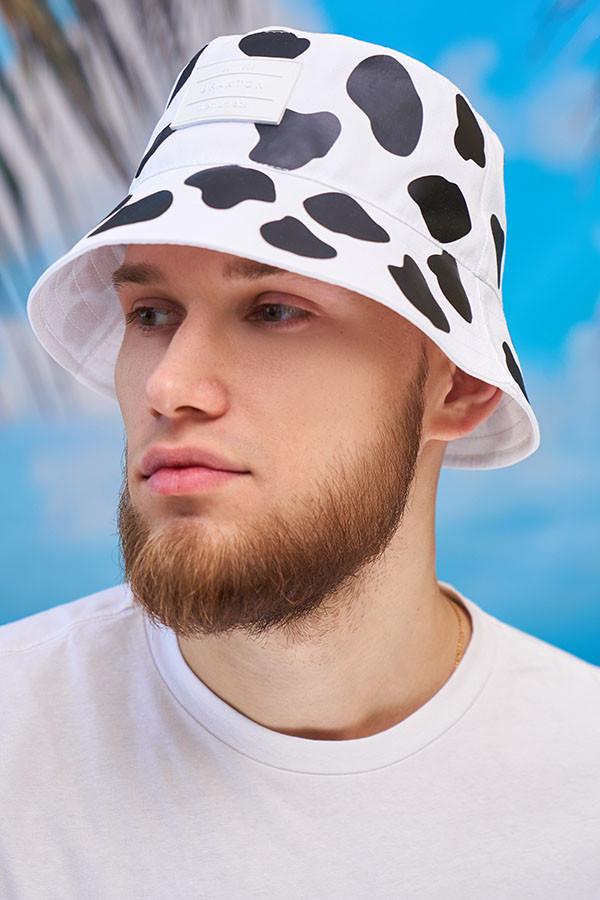 Панама расцветки коровы Braxton унисекс Белый/Черный (1384)