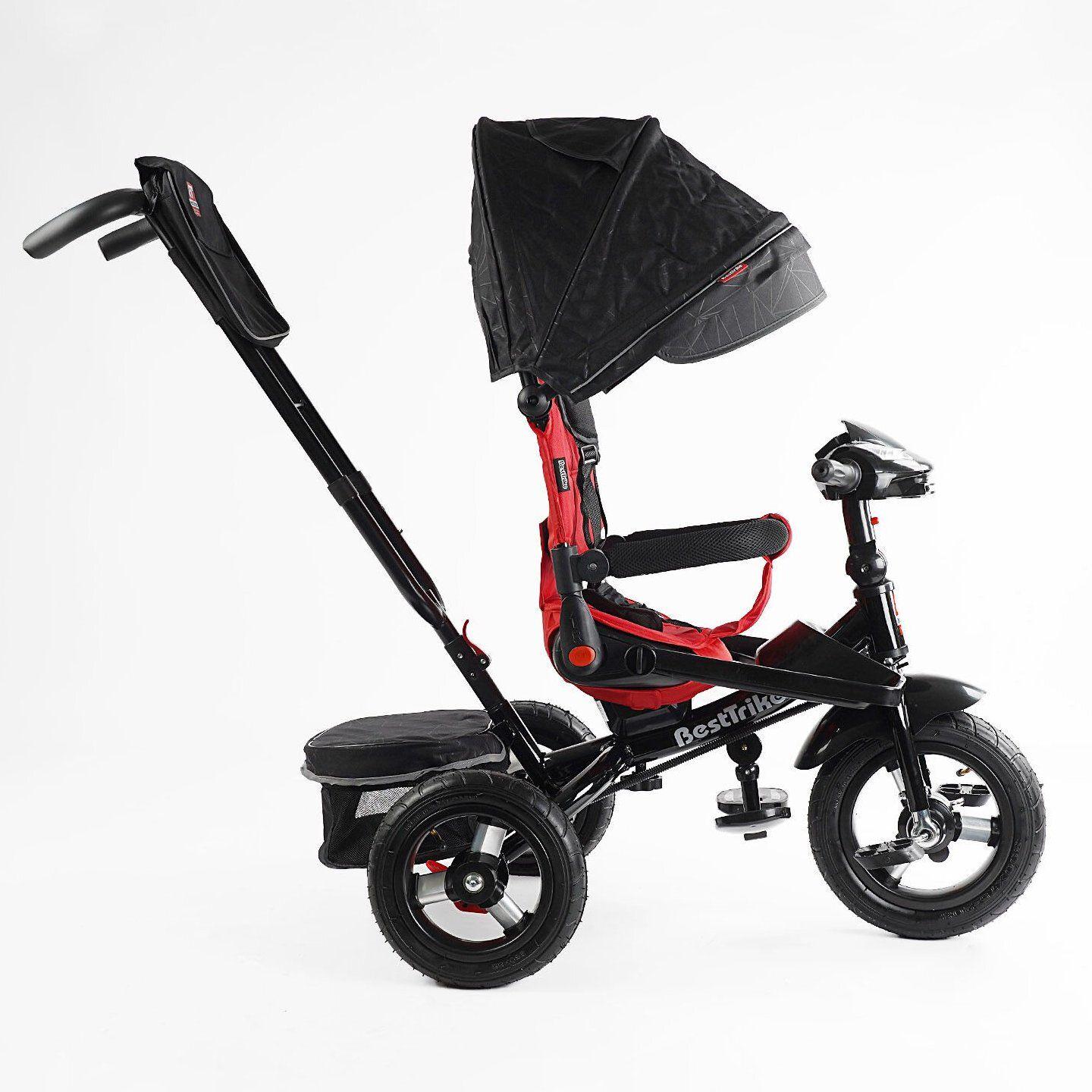 Велосипед дитячий триколісний Best Trike 6088 F надувні/фара з USB/пультом/батьківською ручкою Чорно-червоний (789-05) - фото 5 Велосипед дитячий триколісний Best Trike 6088 F надувні/фара з USB/пультом/батьківською ручкою Чорно-червоний (789-05) - фото 5