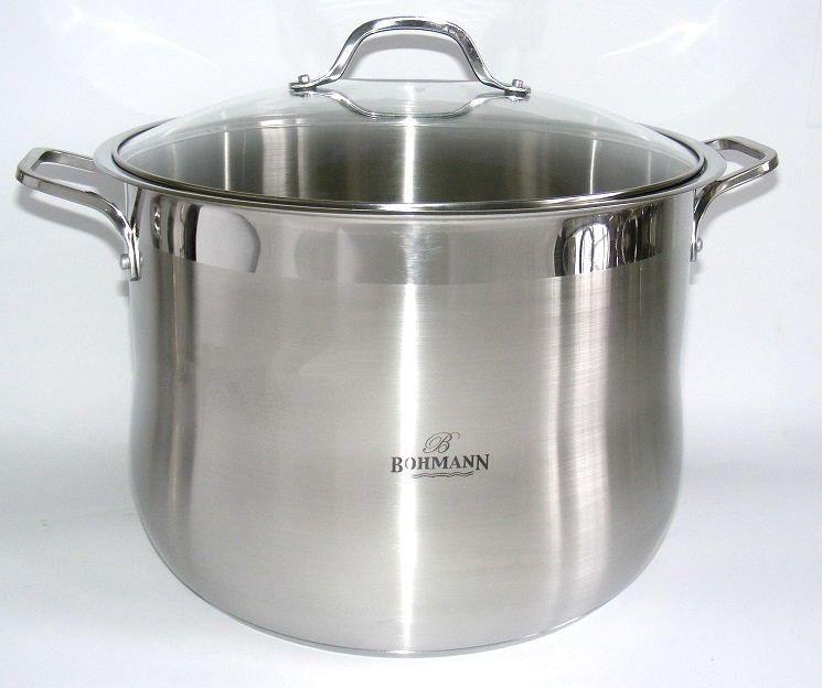 Кастрюля нержавеющая Bohmann с крышкой 34 см 24 л (BH-3425)