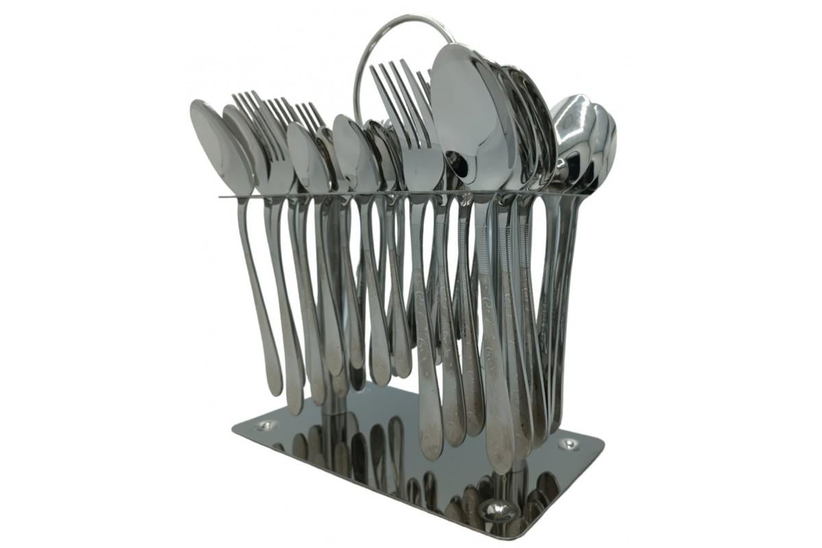 Набор столовых приборов Cutlert set CD-06 с рельефным элементом и узором 36 пр. (2-14-16560)