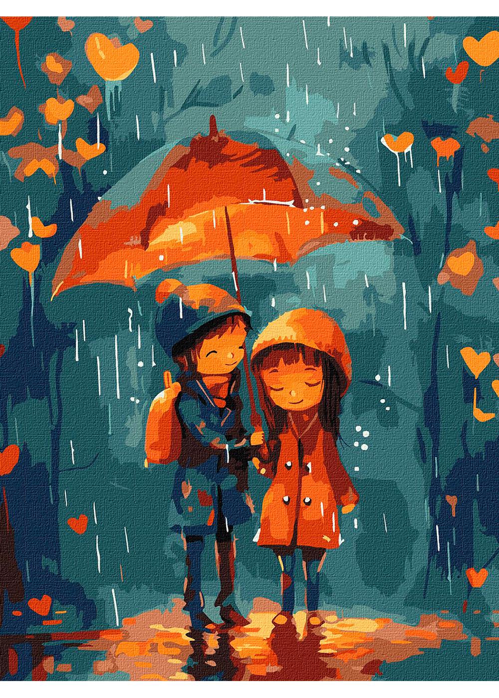 Картина за номерами ІДЕЙКА Під парасолькою 30х40 см (KHO8472)