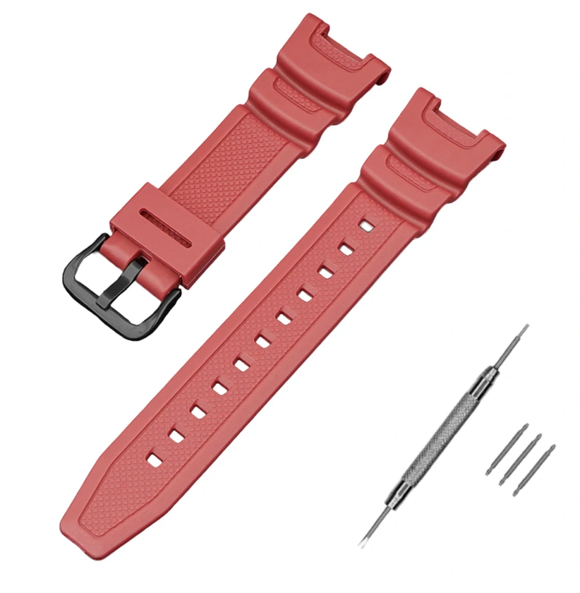 Ремінець для Casio SGW-100 Red BK (3927)