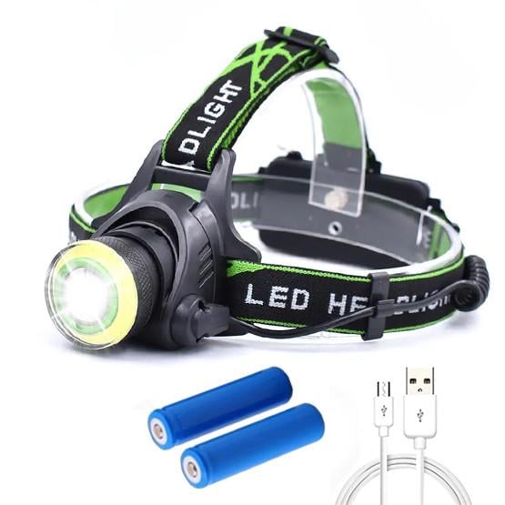 Ліхтар налобний BL-6677 T6+COB USB/з оптичним зумом (1062736159) - фото 2 Ліхтар налобний BL-6677 T6+COB USB/з оптичним зумом (1062736159) - фото 2