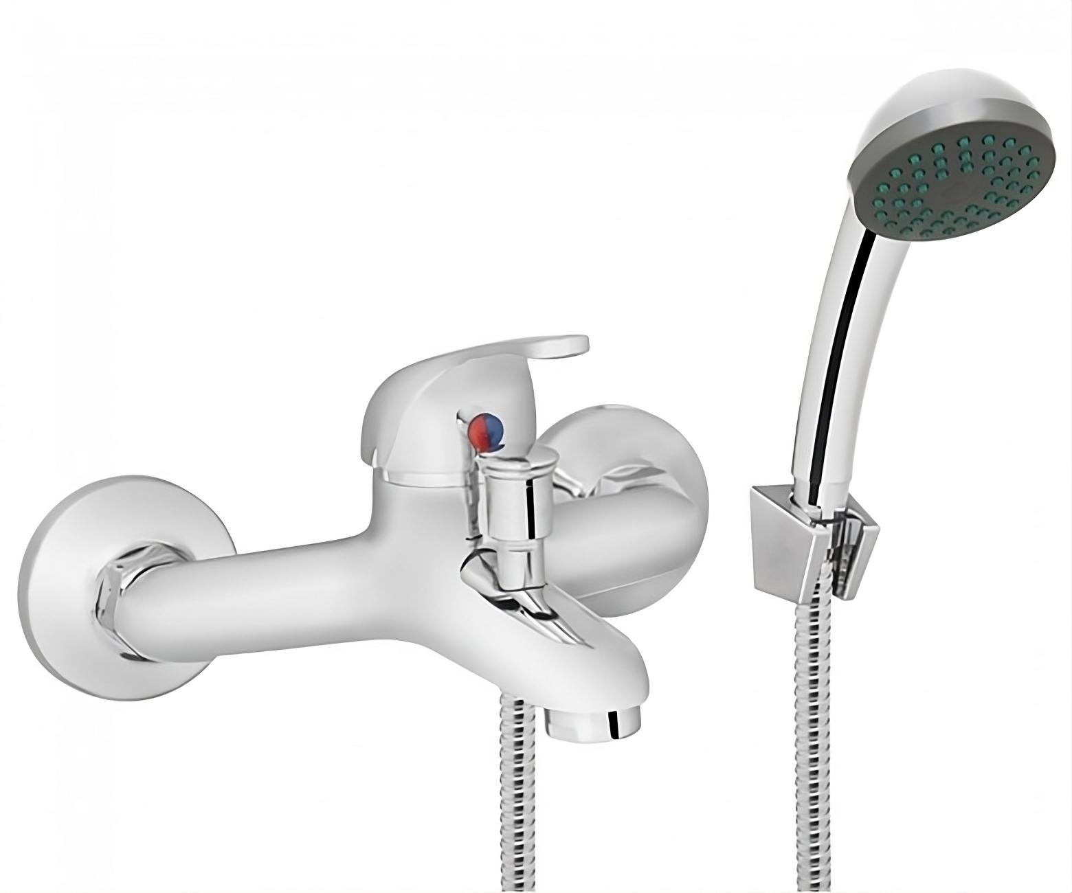 Смеситель для ванны Invena Mitris BW-79-KPL с душевым комплектом Хром