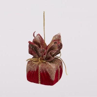 Іграшка на ялинку Флоріаль "Бургунд" подарунок 10 см Золотий/Бордовий (1905) Іграшка на ялинку Флоріаль "Бургунд" подарунок 10 см Золотий/Бордовий (1905)
