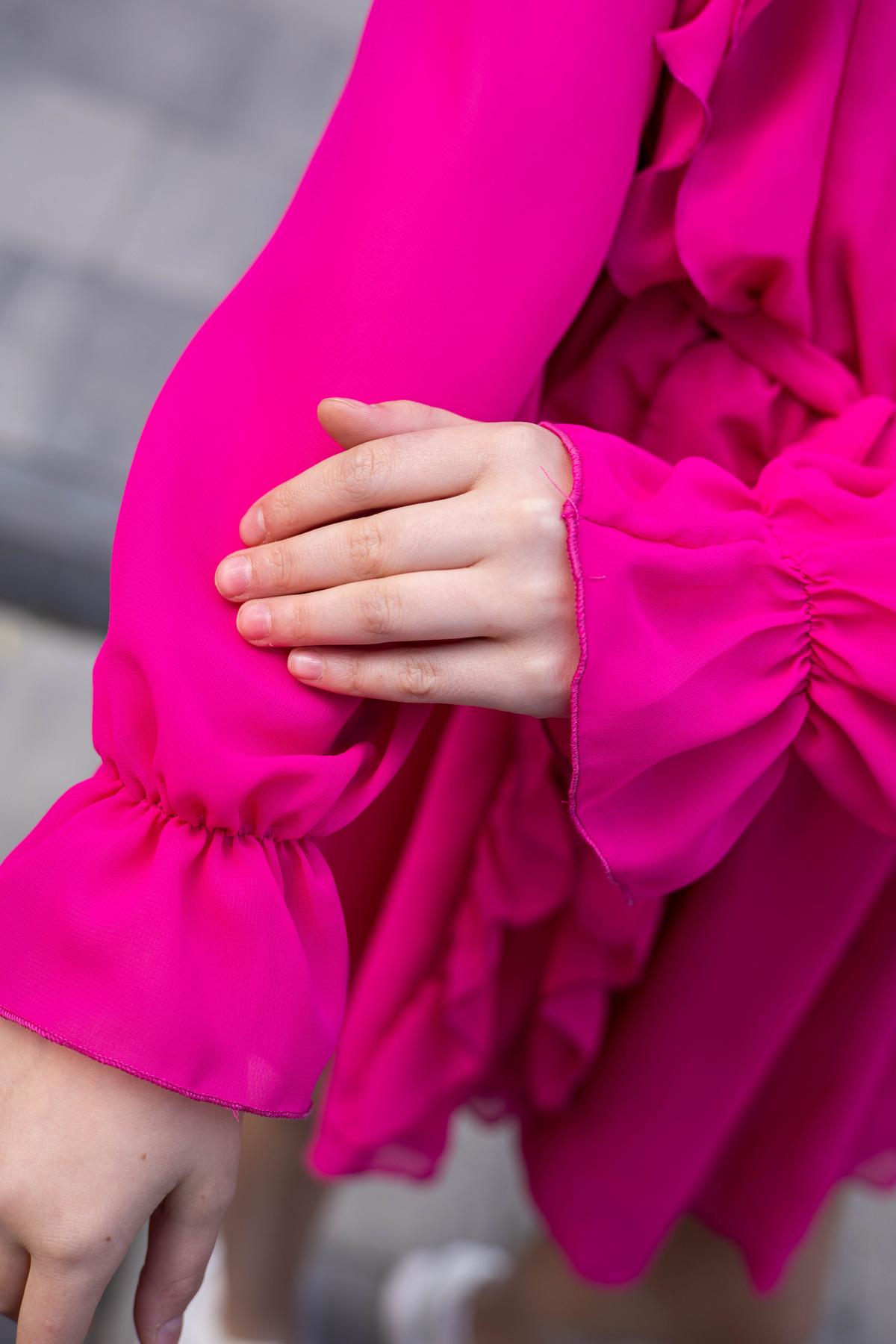 Сукня шифонова підліткова IRmAS 1266 140 см Малиновий - фото 10 Сукня шифонова підліткова IRmAS 1266 140 см Малиновий - фото 10