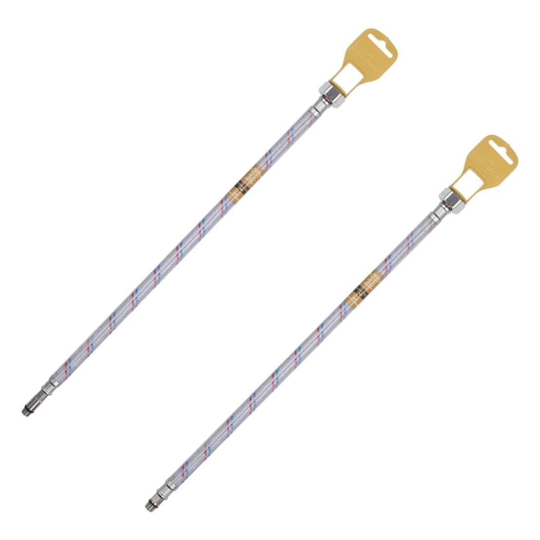 Подводка для подключения смесителя Kroner KRM 1/2"хМ10 ВЗ 100 см гибкая в нейлоновой оплетке покрытой ПВХ 2 шт. (CV023683)