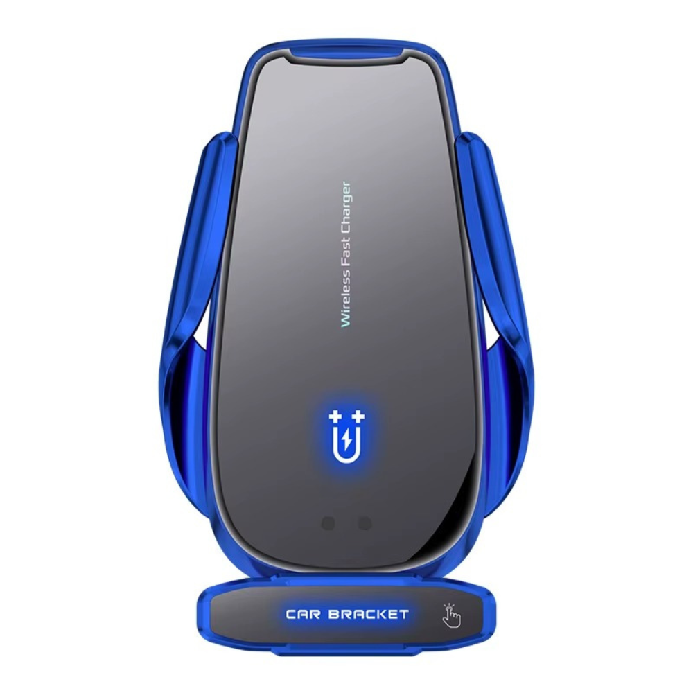 Держатель для телефона автомобильный с беспроводной зарядкой 15W с функцией автоматического открытия Синий Держатель для телефона автомобильный с беспроводной зарядкой 15W с функцией автоматического открытия Синий