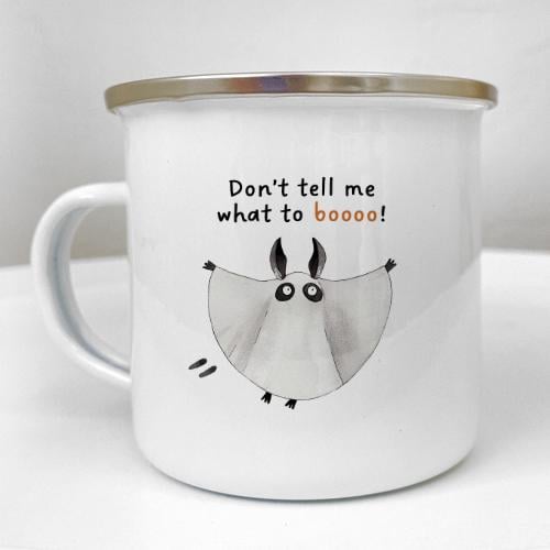 Кружка металлическая Camper "Don't tell me what to boooo!" 250 мл (KRM_23S161)