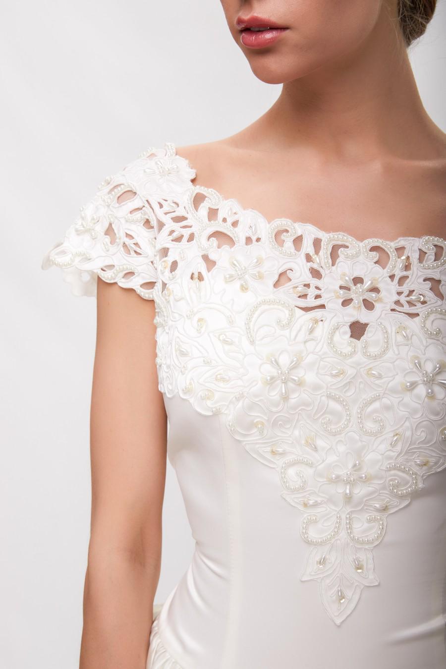 Сукня весільна Lignature р. 46/L Шампань (72157) - фото 3 Сукня весільна Lignature р. 46/L Шампань (72157) - фото 3