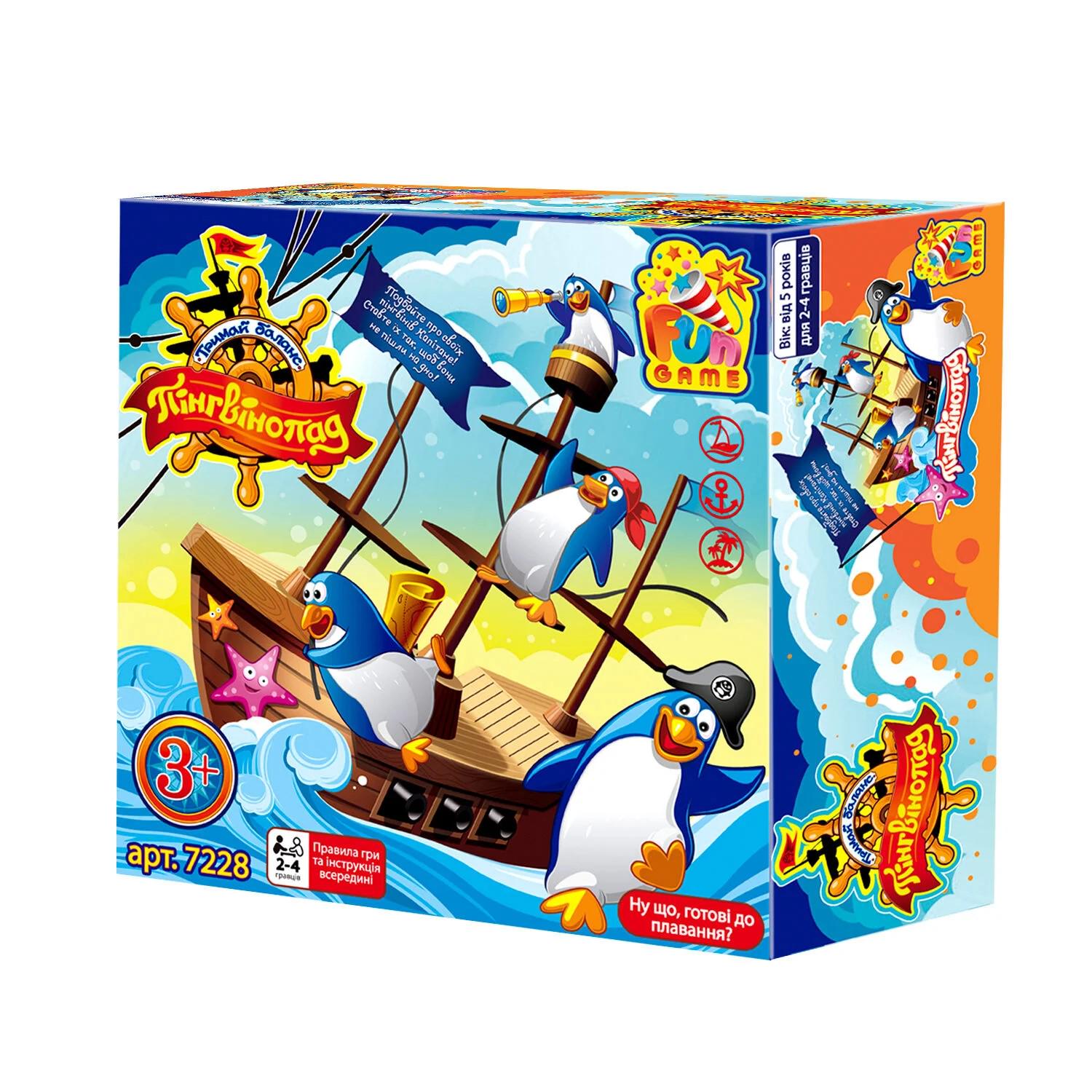 Настільна гра 4Fun Games Club Пінгвінопад корабель/пінгвіни (7228)