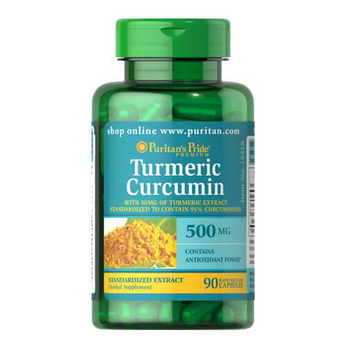 Куркумин и куркумин Puritan's Pride Turmeric Curcumin 500 мг 90 caps (15418)
